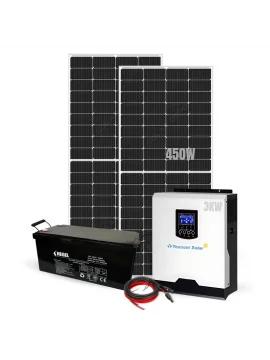 Lityum Akülü Buzdolabı + Tv + Aydınlatma Çalıştıran Güneş Enerjisi Paketi - Günlük 5.4KW - 10.9KW Üretim