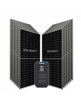 7.5KW 10HP 3Faz 380V Güneş Paneli ile Dalgıç Pompa Sistemi