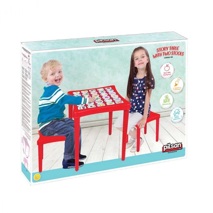 03 493 STORYM İKİ TABURELİ MASA MAVİ