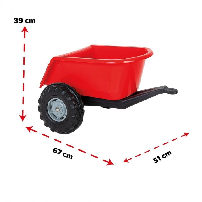 07 295K BÜYÜK TRAKTÖR RÖMORK KIRMIZI