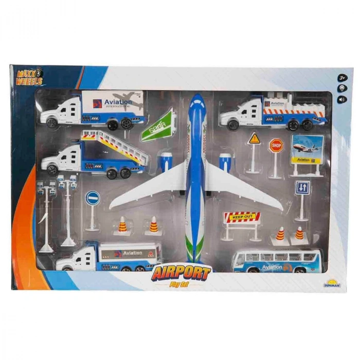 1012381 SUN YFN MXX OYUN SET HAVAALANI UÇAKLI SES IŞIKLI BYK MV