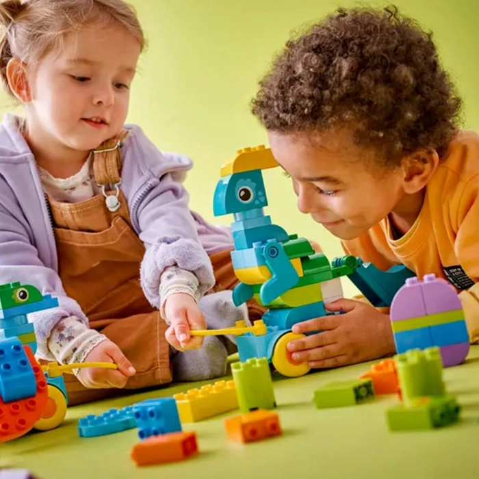 10451 Lego Duplo 3ü1 Arada Tekerlekli Dinozorlar 103 parça +3 yaş