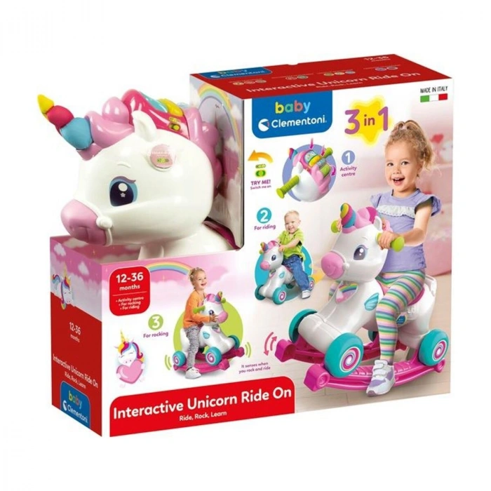 17883 Baby Clementoni - İnteraktif Unicorn 3ü 1 Arada
