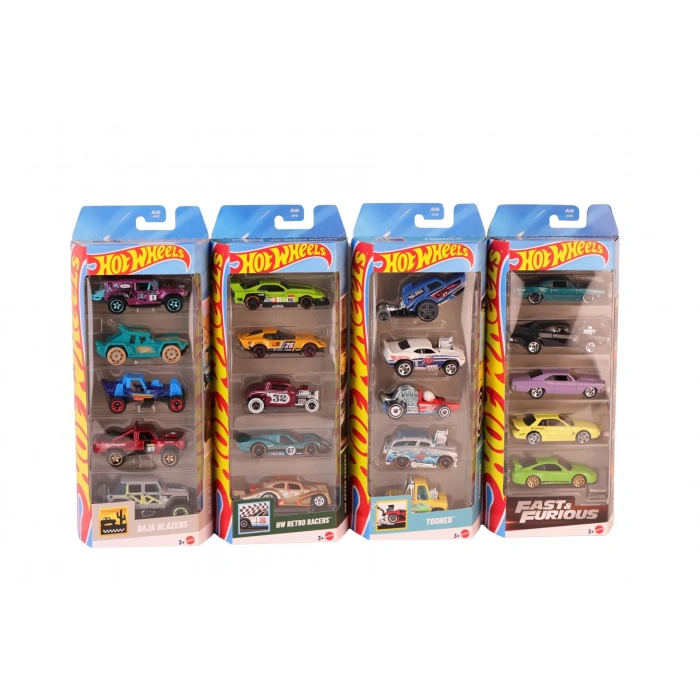 1806 Hot Wheels Beşli Araba Seti