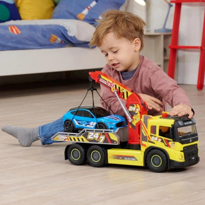 203749039 Giant Tow TruckVolvo FMX freewheel light sound manual crane and