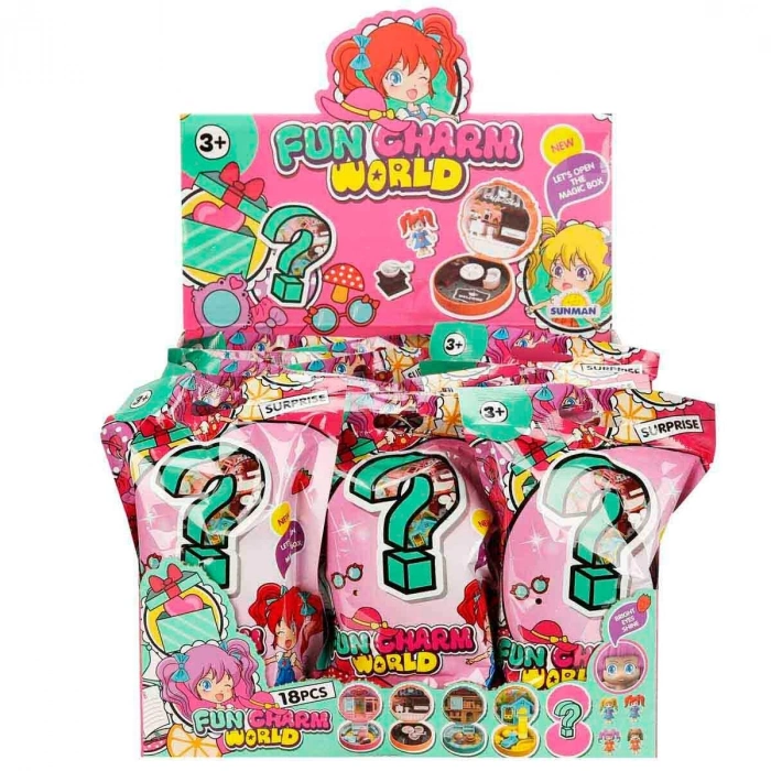 4255 SUN-RST-FİGÜR MİNİ FİGÜR EĞLENCE DÜNYASI SÜRPRİZ PAKET 18D