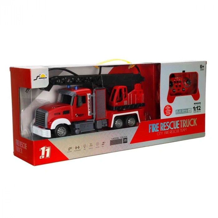 5092 SUN-RST-RC KAMYON 1 12 İTFAİYE FF SES IŞIK 3 7V USB 2 4 GHZ