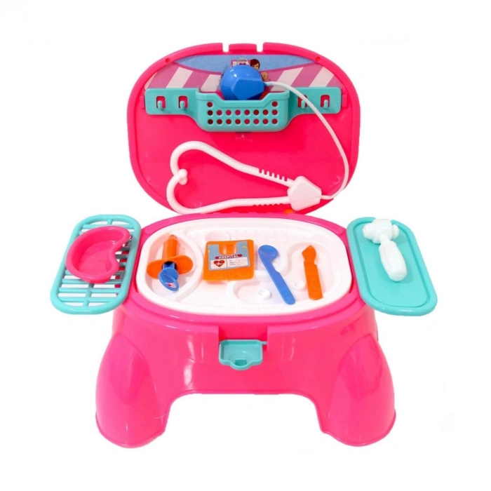 573-BP LITTLE NURSE OYUN TABURESİ DOKTOR SET KIZ(Ürün oyuncaktır)