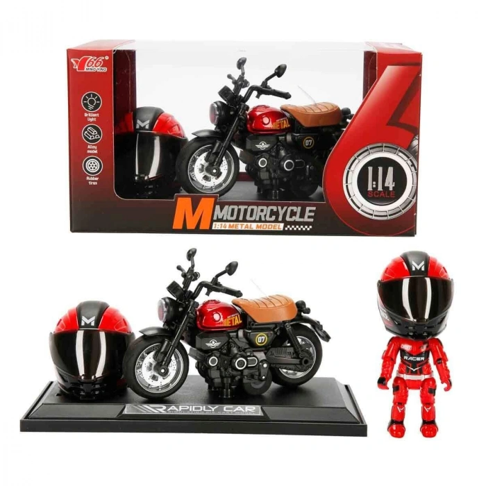 5835 SUN-MYG-MOTOSİKLET 1 14 HONDA MONKEY KASKLI FİGÜR PB 3R SES IŞIK