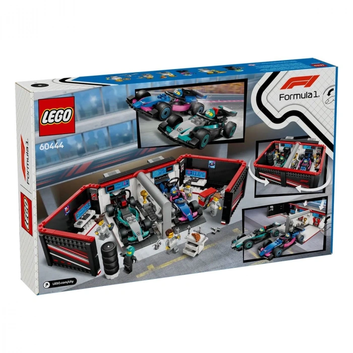 60444 Lego City F1 Garajı ve Mercedes-AMG ve Alpine Arabaları 678 parça +7 yaş
