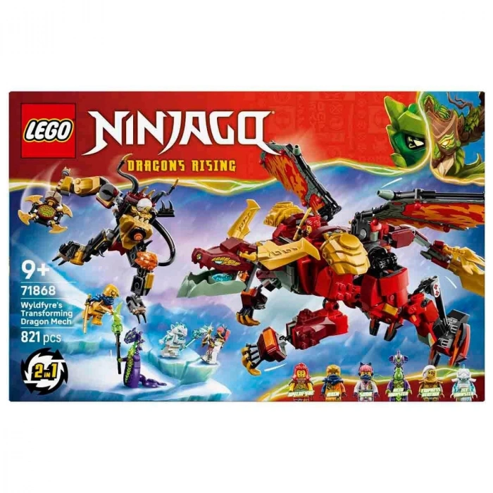 71868 Lego Ninjago Wyldfyreın Dönüşen Ejderha Robotu 821 parça +9 yaş