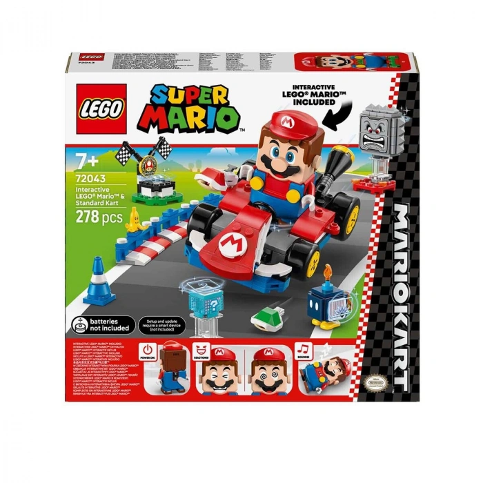 72043 Lego Super Mario - İnteraktif Lego Mario ve Standard Kart 278 parça +7 yaş