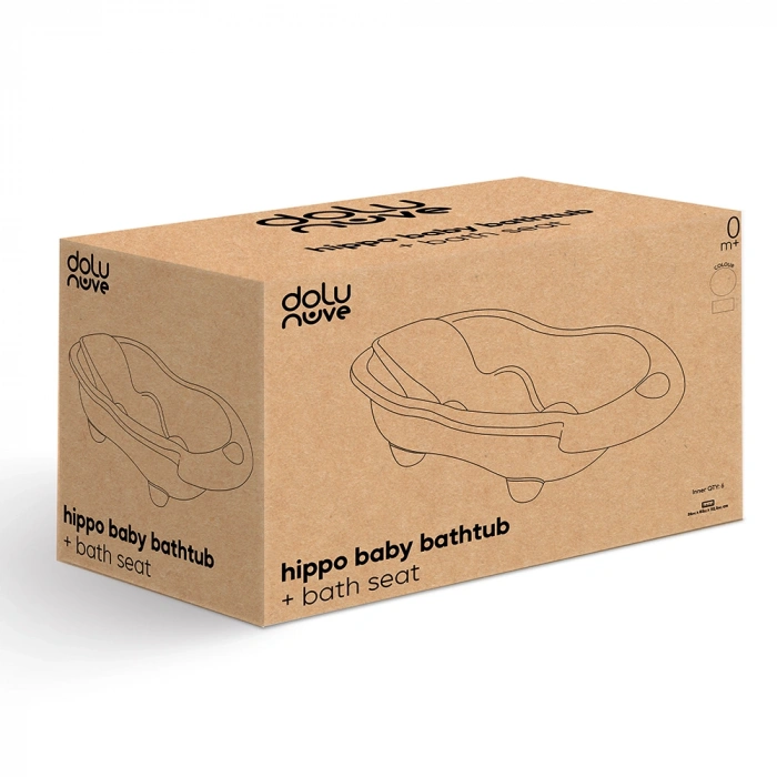 7270 HİPPO OYUNCAK BEBEK YIKAMA KÜVETİ VE DESTEĞİ STONE GRİ