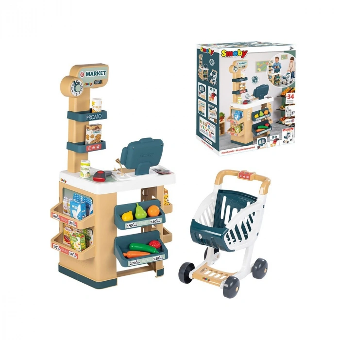 7600350238 Smoby Yazar Kasalı Market Oyun Seti +3 yaş