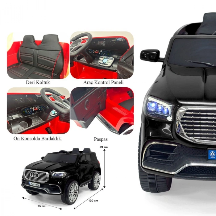 97-114 Admire Kumandalı Akülü Araba Siyah 12 Volt -Akar Oyuncak