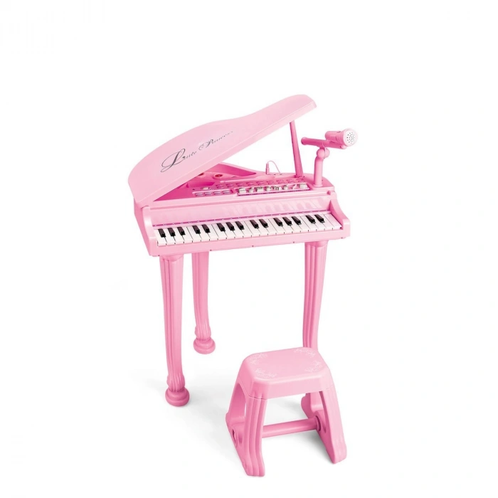 BAO-1403 0213  Mikrofonlu 37 Tuşlu Mp3 Çalar Büyük Pembe Piyano