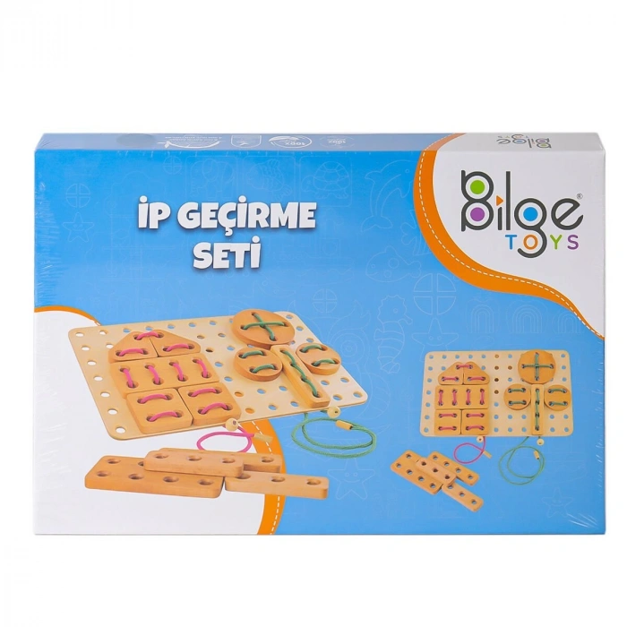BLG-111 Ahşap İp Geçirme Oyun Seti