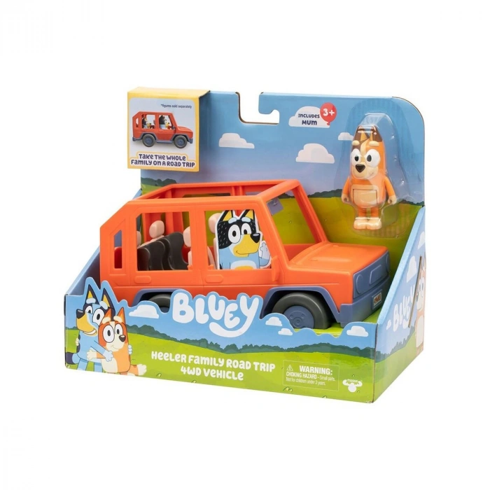 BLUEY 17661 Bluey 4x4 Büyük Araç ve Chilli Figür Set