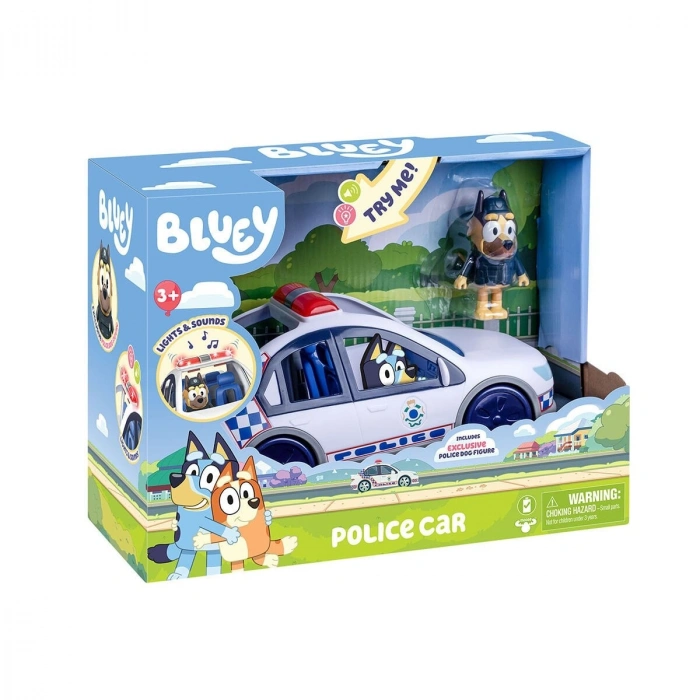 BLUEY 19202 Bluey Polis Arabası Sesli ve Işıklı 1 Figür