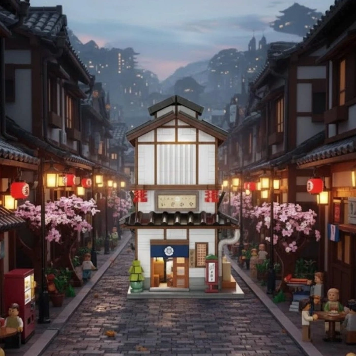 C66019W CADA JAPON SOKAK MANZARASI 1195 PARÇA BLOCK OYUNCAK