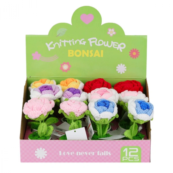 FL-5 Kroşe Örgü Şakayık Çiçek -Birliktoys