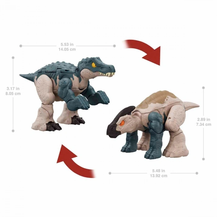 HLP05 Jurassic World Değişim Serisi - Çifte Tehlike Dinozor Figürleri