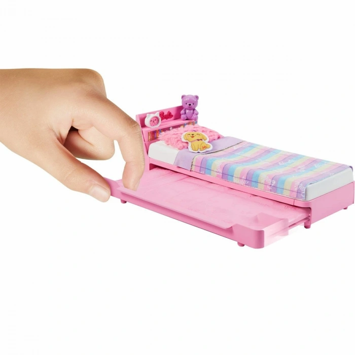 HMM64 My First Barbie - İlk Barbie Bebeğim - Barbienin Yatağı Oyun Seti