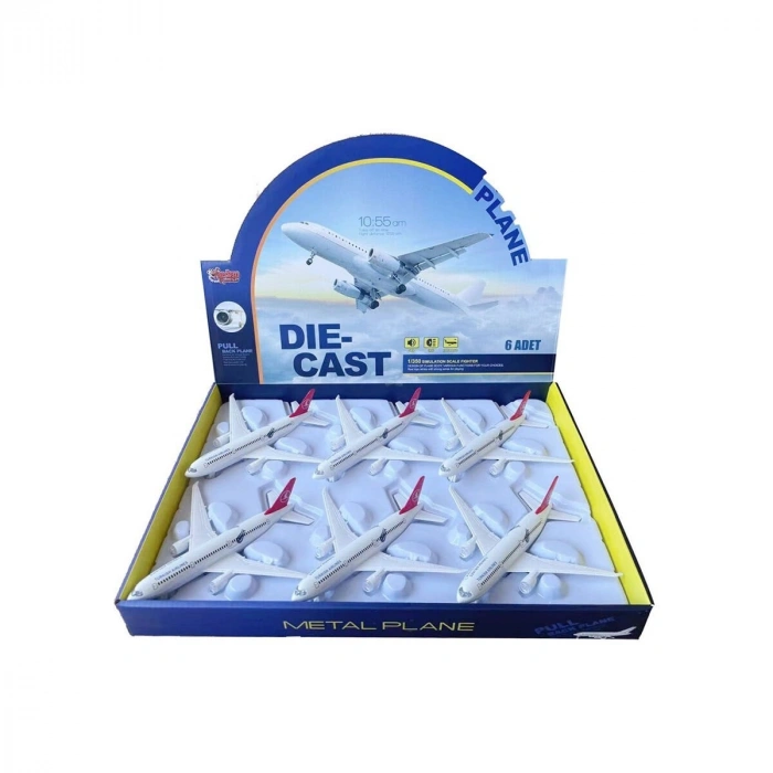 HW-180 2823 RED CB IŞIKLI SESLİ METAL YOLCU UÇAĞI