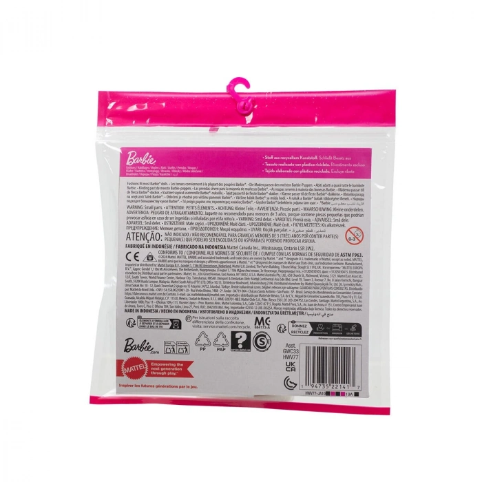 HWV77 Barbie + Ken Fashion - Damat Aksesuarları (Bebekler ürüne dahil değildir.)