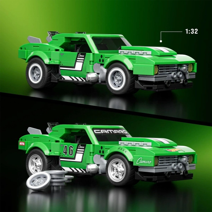 JFT16 Mattel Brick Shop H.W.Speed Serisi-Custom 68 Camaro 289 parça