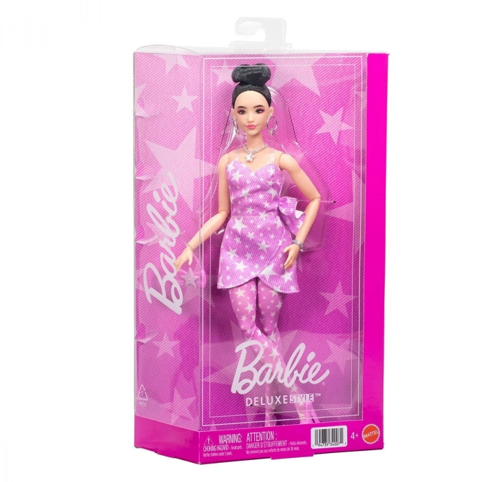 JJN71 Barbie DELUXE STYLE - Yıldız Desenli Elbise