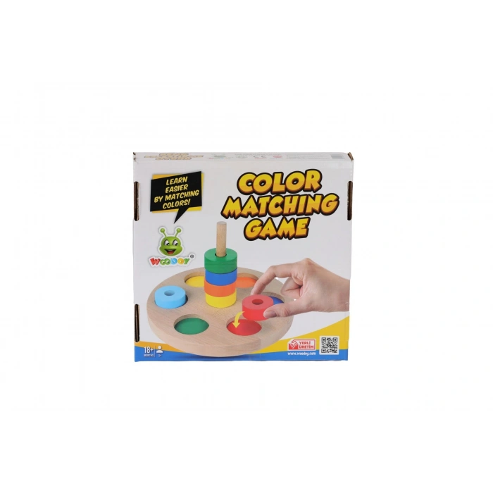 KR136 WOODOY RENKLİ HALKA EŞLEŞTİRME OYUNU