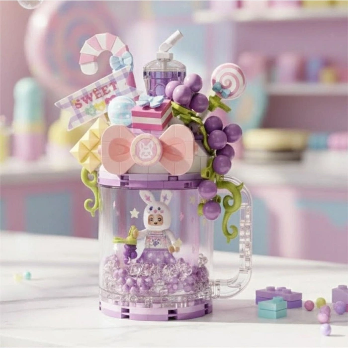 LZ-4203 MOR TAVŞAN KUPASI 258 PARÇA BLOCK OYUNCAK