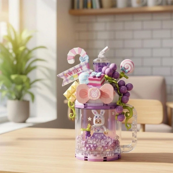 LZ-4203 MOR TAVŞAN KUPASI 258 PARÇA BLOCK OYUNCAK