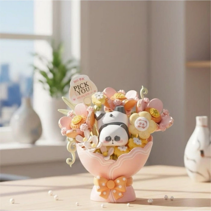 LZ-7301 LOZ PEMBE ÇİÇEK BUKETİ 261 PARÇA BLOCK