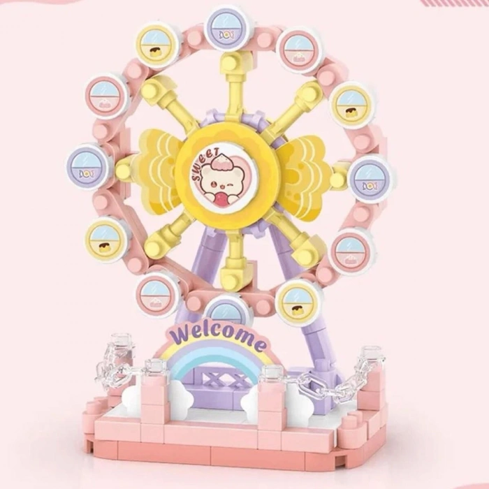 LZ-8631 DÖNME DOLAP 140 PARÇA BLOCK OYUNCAK MİNİ POŞET