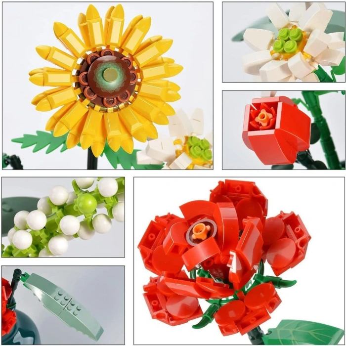 LZ1659 LOZ Eternal Flowers Serisi - Her Zaman Güneşe Doğru 568 Parça Yapım Seti