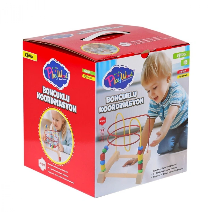 ONY-410 Ahşap Boncuklu Koordinasyon -Onyıl Oyuncak