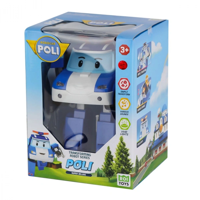 POLI MRT-685 Sesli ve Işıklı Robocar Poli Büyük Transforming Robot Poli