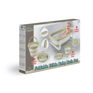 7272 Katlanabilir 3lü Bebek Banyo Seti  Eco -Yeşil
