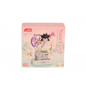 HK114 JAKİ KİRAZ ÇİÇEĞİ MÜZİK KUTUSU 127 PARÇA BLOCK OYUNCAK