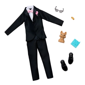 HWV77 Barbie + Ken Fashion - Damat Aksesuarları (Bebekler ürüne dahil değildir.)