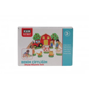 KM5898 KUMTOYS BENİM ÇİFTLİĞİM AHŞAP BOYAMA SETİ