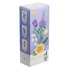 LZ1672 LOZ Eternal Flowers Serisi - Çiçekli Sabah, Ay Işıklı Akşam 534 Parça Yapım Seti