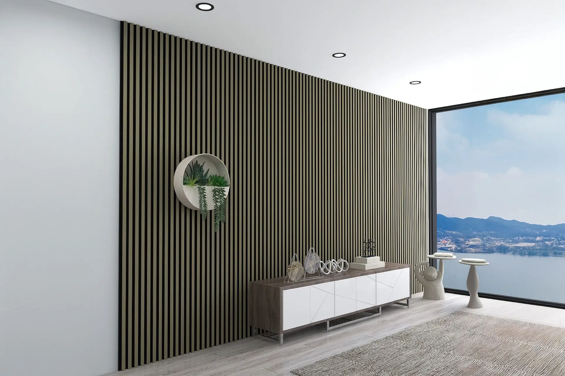 MDF Akustik Duvar Paneli 60×278 cm – İstiridye