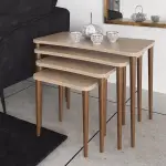 Erendiz 4lü Ahşap Ayaklı Zigon Sehpa XL Sonoma
