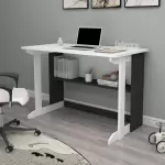 Pillar Kütüphaneli Geniş Çalışma Masası 100x56 Cm Beyaz - Antrasit