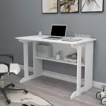 Pillar Kütüphaneli Geniş Çalışma Masası 100x56 Cm Beyaz