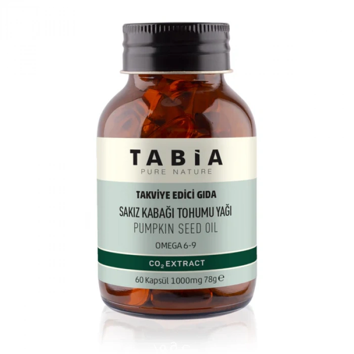 Tabia Sakız Kabağı Tohumu Yağı Kapsülü 1000mg - 60 Kapsül