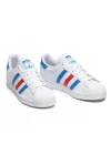 Adidas Superstar White Blue Red